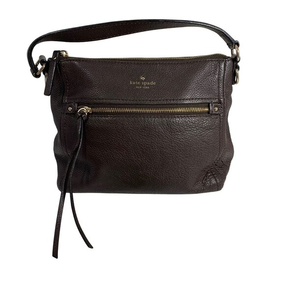Kate Spade NY Cobble Hill Lielie Shoulder Handbag Brown Pebbled Leather NO Strap - Picture 1 of 9